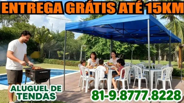 TENDA SANFONADA 3X3 ALUGUEL