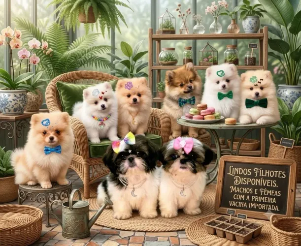 Shih Tzu e Lulu da Pomerânia 