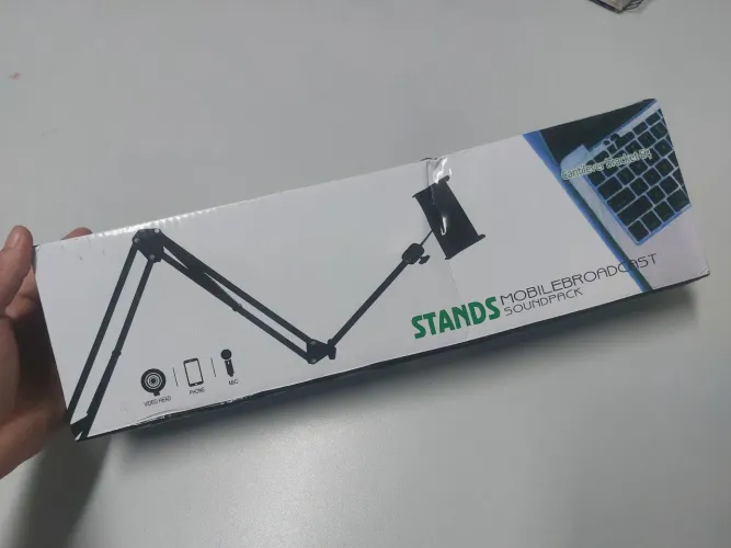 Braço Articulado de Mesa Pedestal Cantilever E4 - Para Celular, Microfone e Câmeras
