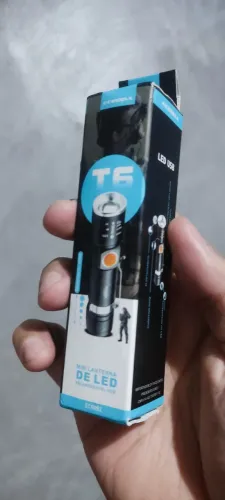 Mini Lanterna Tática com Led e Zoom Recarregável USB - ECOODA - Nova
