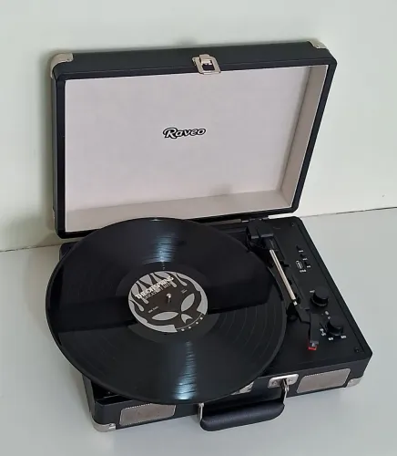 Vitrola Raveo Sonetto Preto Bluetooth USB Gravação