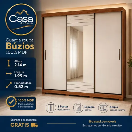 Roupeiro búzios 100% MDF