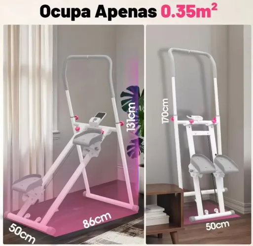 Aparelho de Ginástica Simulador de Caminhada Dobrável (Pouco Uso)