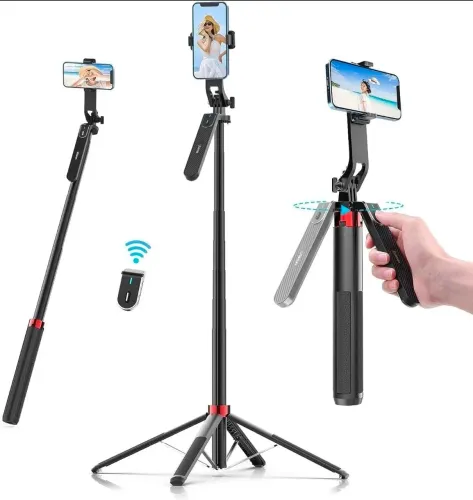 Tripé Ulanzi MA09 1,80m com Controle Bluetooth | Celular, GoPro e Câmera