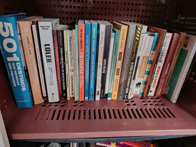 Coleção de livros usados