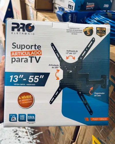 Suporte para Tv Articulado 13 - 55 + Kit parafuso