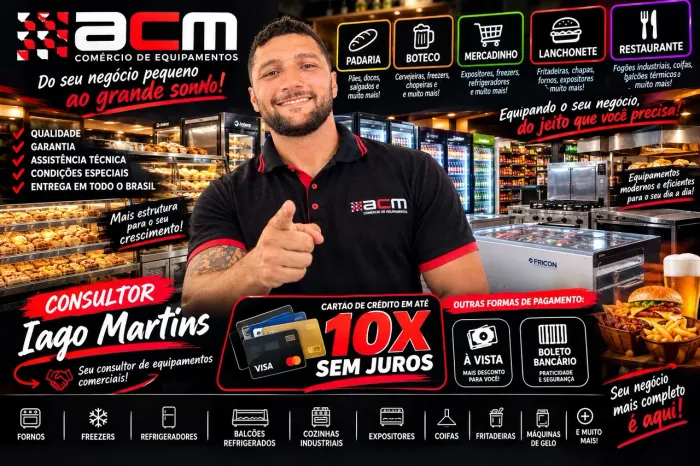 Vendo maquinários para seu estabelecimento (novos )