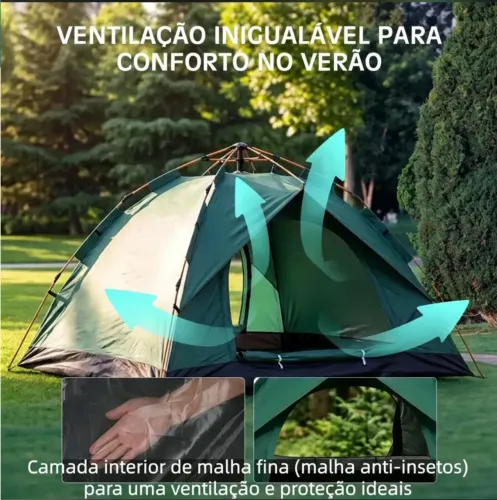 Barraca de camping automática 