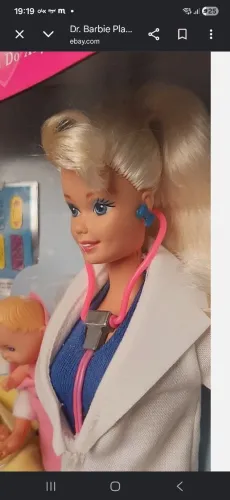 Barbie apenas a Cabeça Barbie Pediatra anos 90