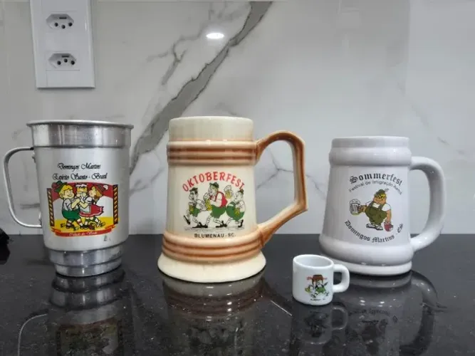 Coleção exclusiva de canecas de chope