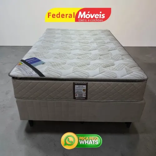 Cama Solteiro Box Colchão e Base 88x188cm (Bom Pastor) - Oferta!