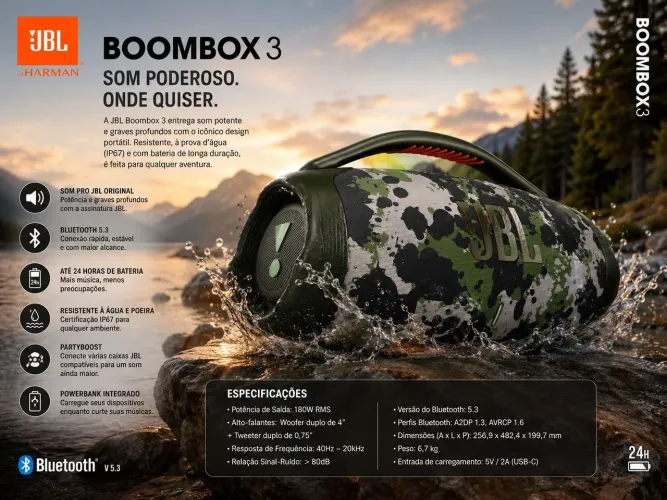 Caixa de som JBL xboom 3