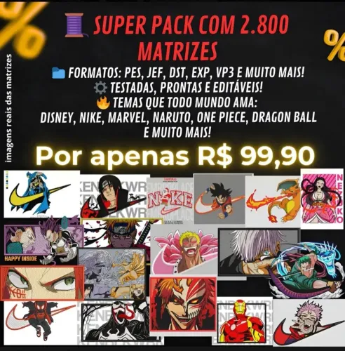 Pack de Matriz com +2.800