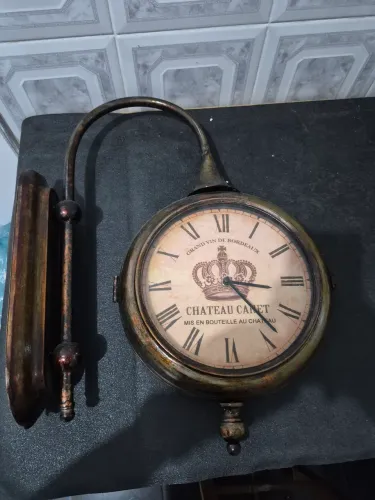 Relogio de parede vintagem estolo de ferrovia