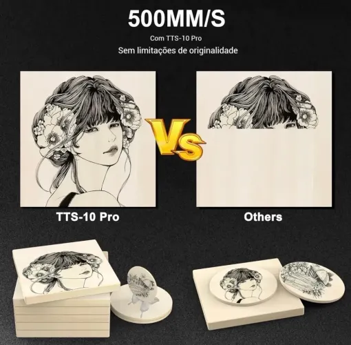 Máquina a laser diodo de 10w, para gravação de copos, couro, tecido, e projetos em MDF