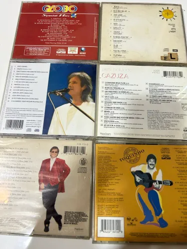 Lote Com 6 CDs Originais - MPB e Pop (Marisa Monte, Cazuza, Elton John, Roberto Carlos)