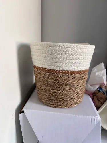 Vaso cesto palha