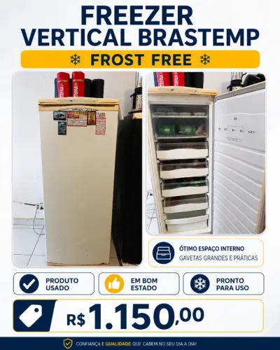 FREEZER VERTICAL BRASTEMP FROSTFREE