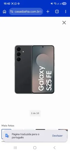 S25 FE 256 DE MEMÓRIA 