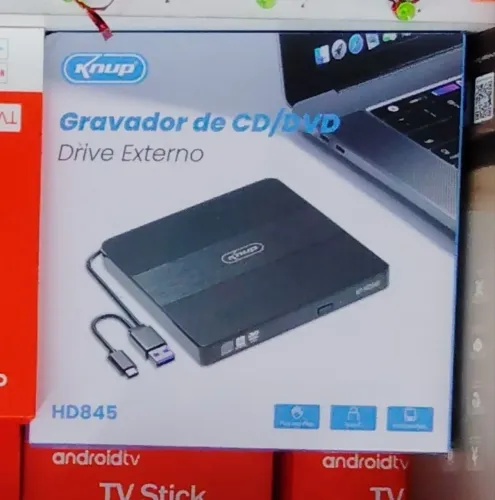 Gravador de DVD externo USB 3.0 e tipo c portátil alta velocidade KP-HD845