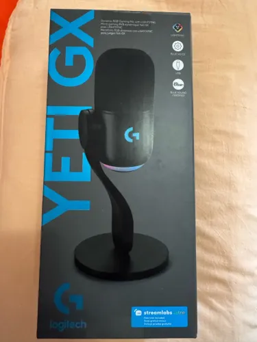 ? Microfone Logitech Yeti GX RGB ? NOVO, LACRADO