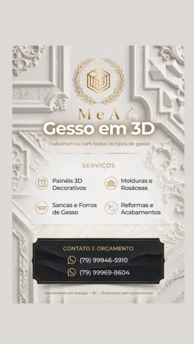 Trabalhamos com todos os tipos de gesso