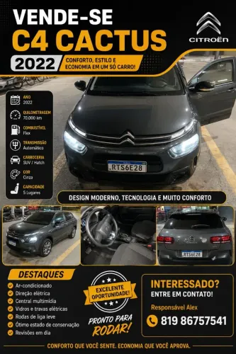 Citroen C4 Cactus Feel Pack 1.6 16V Flex AUT 2022