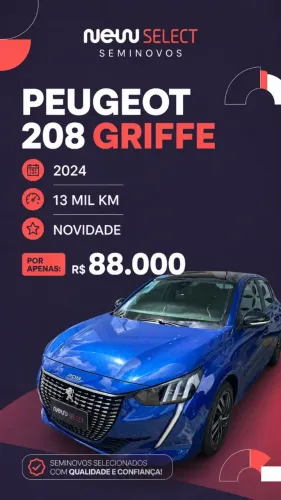 Peugeot 208 Griffe 1.0 Tubo Flex 5P Aut. 2024