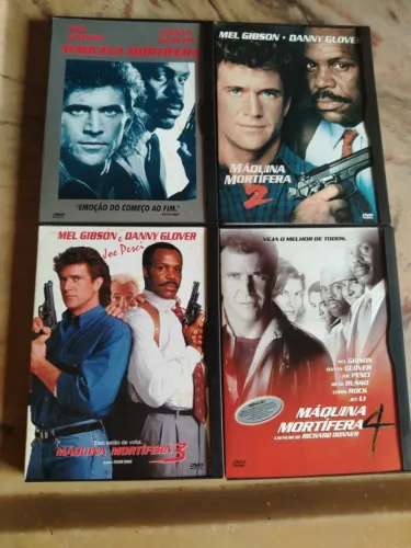 Máquina Mortífera (Lethal Weapon) Quadriologia Completa Dvds DuplaFace Snapcase