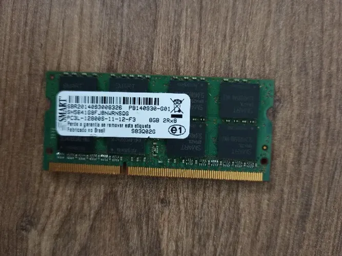 Memória RAM 8GB DDR3L 1600MHz Smart para Notebook (PC3L-12800S)
