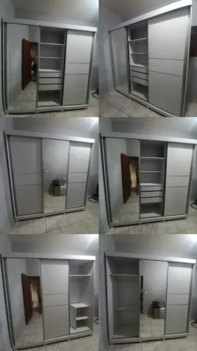 Vendo guarda-roupa casal 3 portas de correr com espelho, em bom estado, pronto para usar.