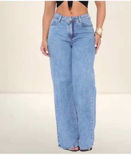 Calça Jeans Wid Leg Hot Paints