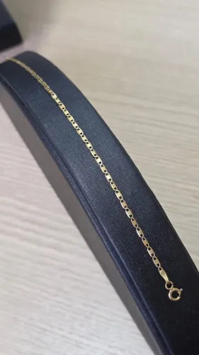 Pulseira de ouro 18k 750 Piastrine de joalheria maciça