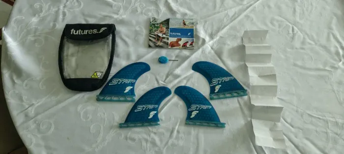 Quilhas Surf Quadriquilhas Rigidas Jogo STRETCH QUAD Azul 4 Quilhas FUTURE FINS
