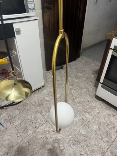 Luminaria Pendente Lustre Globo Oval Teto