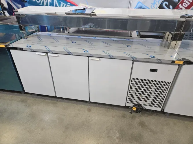 balcão de inox refrigerado com condimentador novo