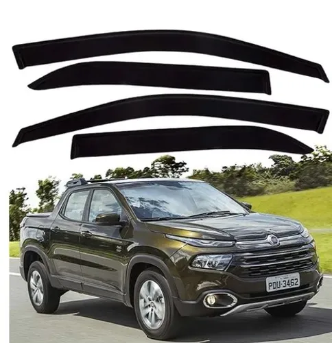Calha De Chuva Fiat Toro 2016 2017 2018 2019 2020 4 Portas - Aplicada
