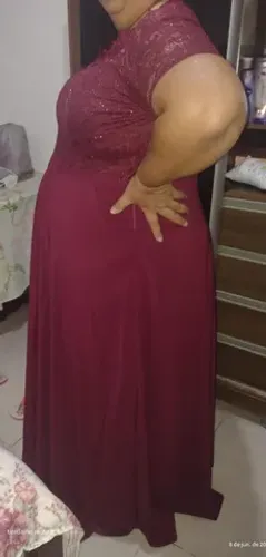 Vestido Marsala Plus size