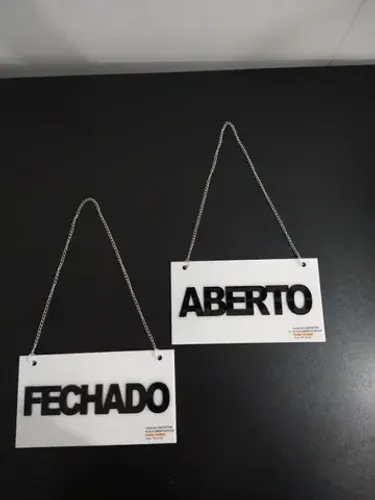Placa Aberto/ Fechado