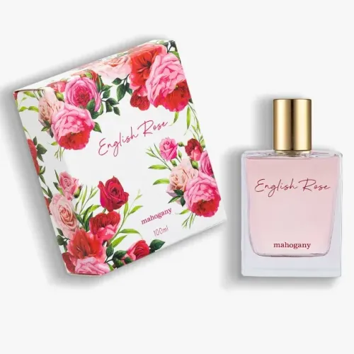 Perfume Mahogany English Rose Fragrância Deo Corporal Feminino100 ml (Novo Lacrado)
