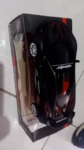 carro controle remoto a pilha tk-1664 27x10cm super carro -vermelho com preto