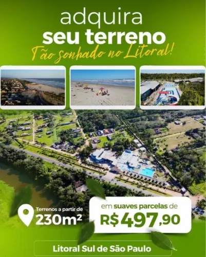 Terrenos em Iguape R$300 Mensais