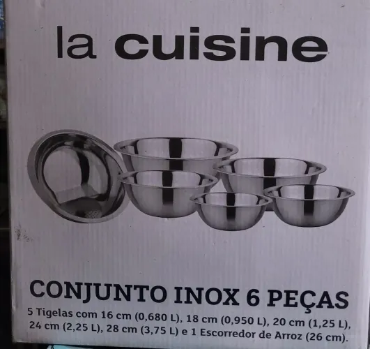Conjunto de Tigelas em Inox 6 Peças - La Cuisine