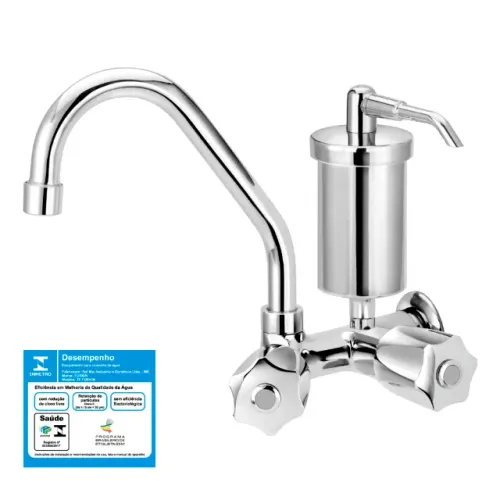 Torneira Bica movel Metal com filtro