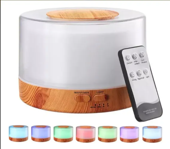 Umidificaor de Ar e Difusor Aromatizador Óleos Essenciais 500ml