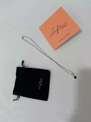 corrente + pingente onix vivara life prata