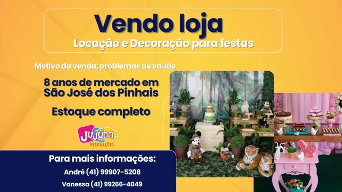 Loja de decoração Infantil, mesas, aparadores de doces, pelúcias, temas