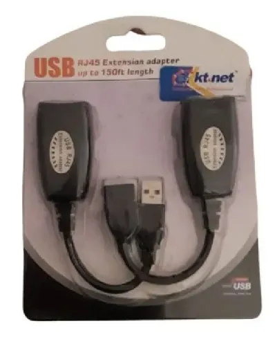 Cabo Extensor USB x RJ45 para rede até 45 metros