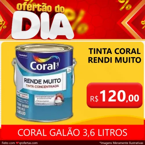 TINTA CORAL RENDE MUITO GALÃO 3,6 LITROS