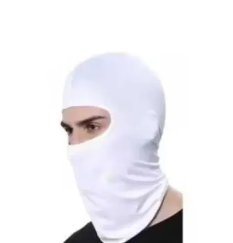 Balaclava branca   para kart, ciclismo, motociclistas etc